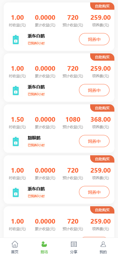 充电宝二开鹅场领养投资理财分红源码/投资分红理财系统/支持团队裂变