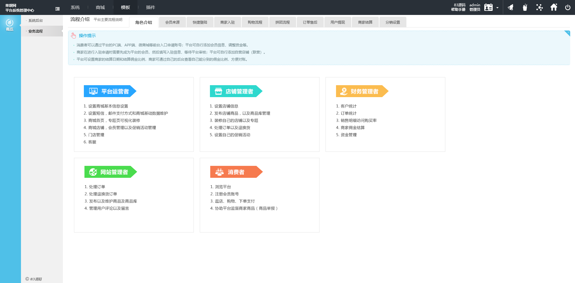 TPshop多商户商城源码 支持APP手机端门店分销系统 可视化编辑电商源码