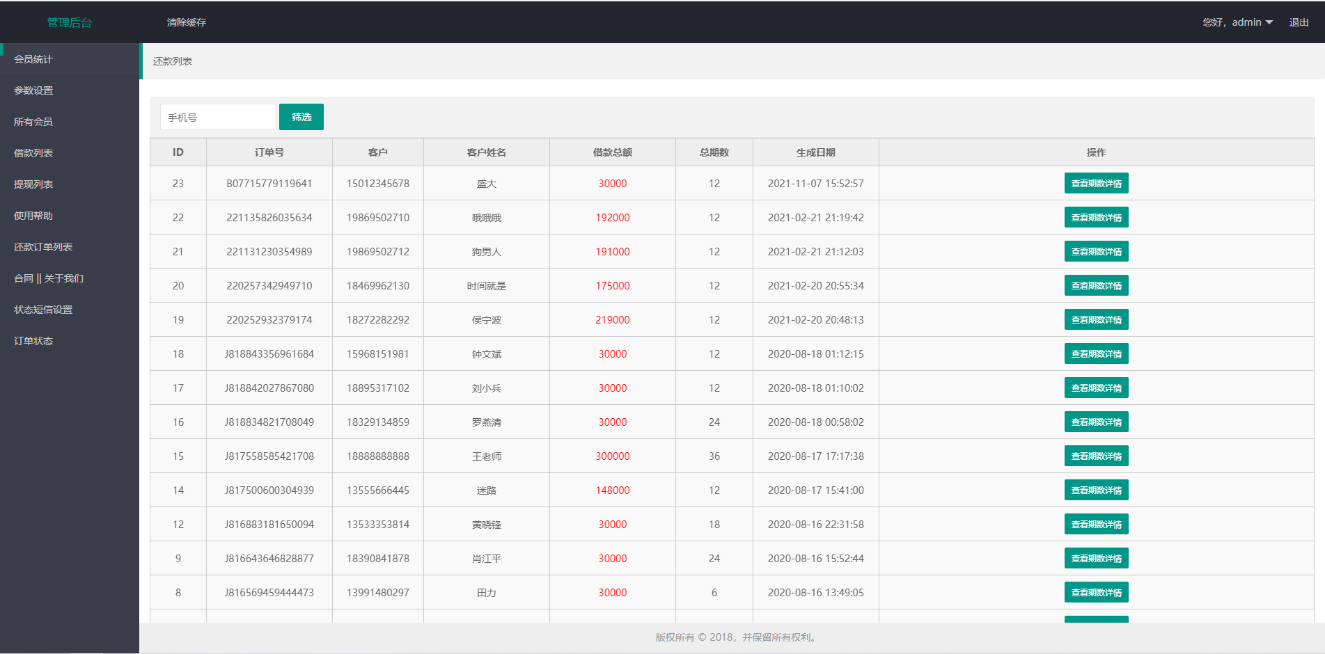 经典网贷系统源码/合同贷款平台+手写签名+业务员独立台子/贷款借贷源码