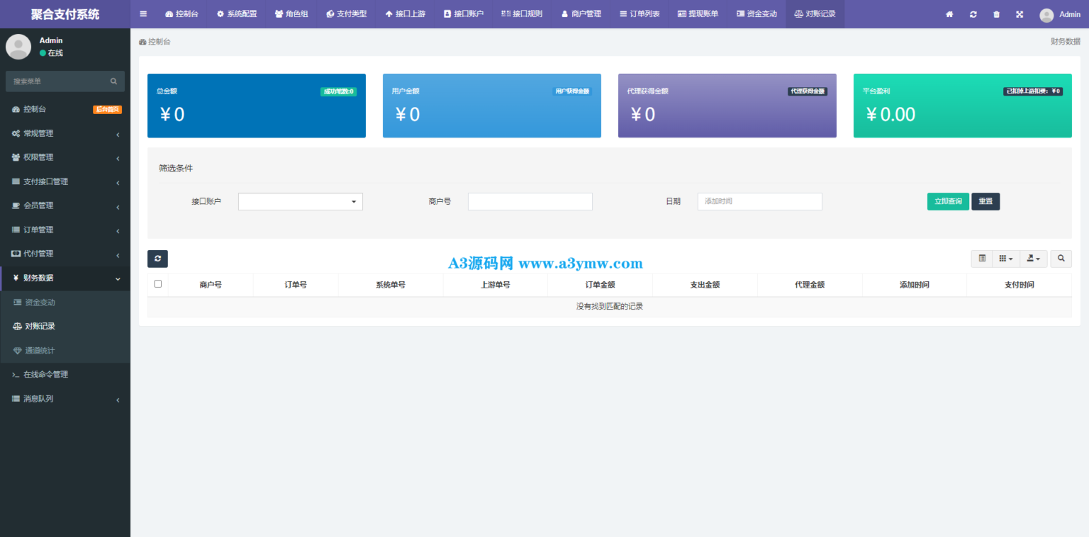 全开源聚合支付系统/四方支付/代付系统/前后端分离/带部署教程文档